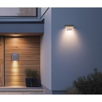 Globo - LED saules mājas numura apgaismojums, 6W/3,7V, IP54, 1800 mAh