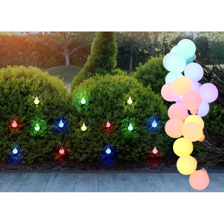 Globo - LED saules virtene 20xLED/1,2V IP44 300 mAh 5,8 m