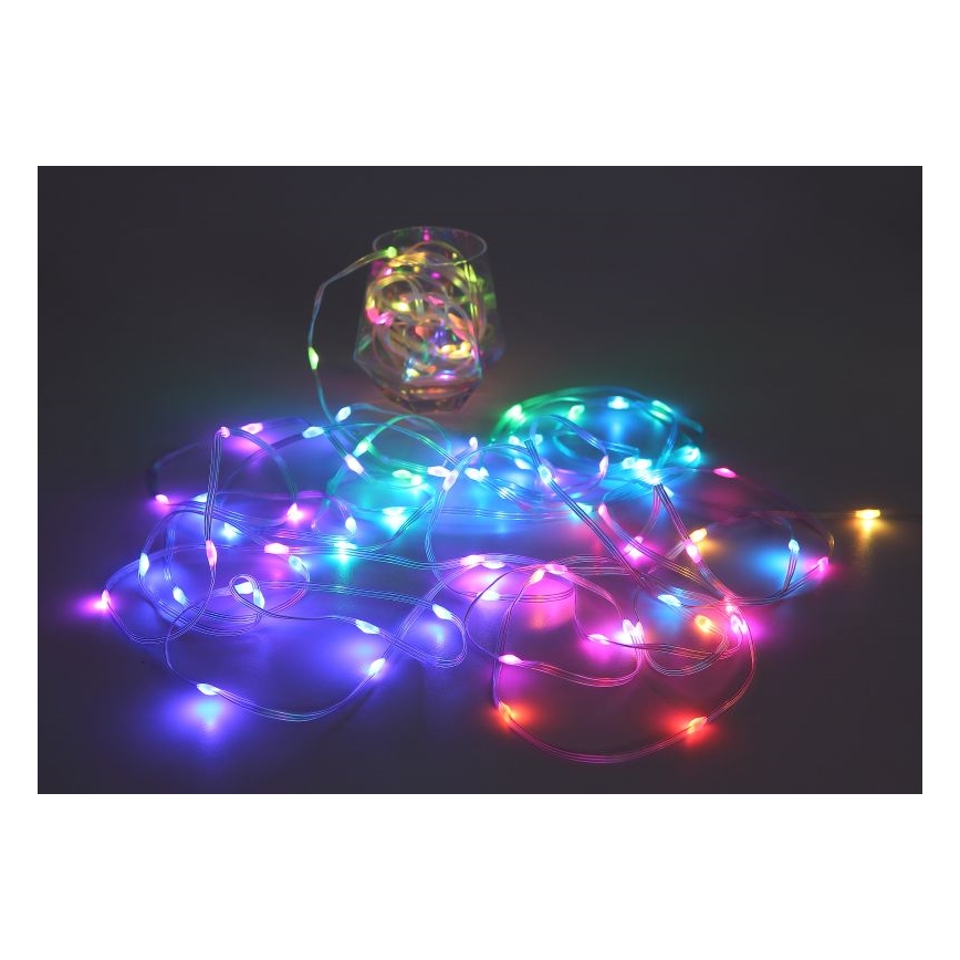 Globo - LED RGB Lentes lente 100xLED/0,06W/5V 10 m 27 funkcijas