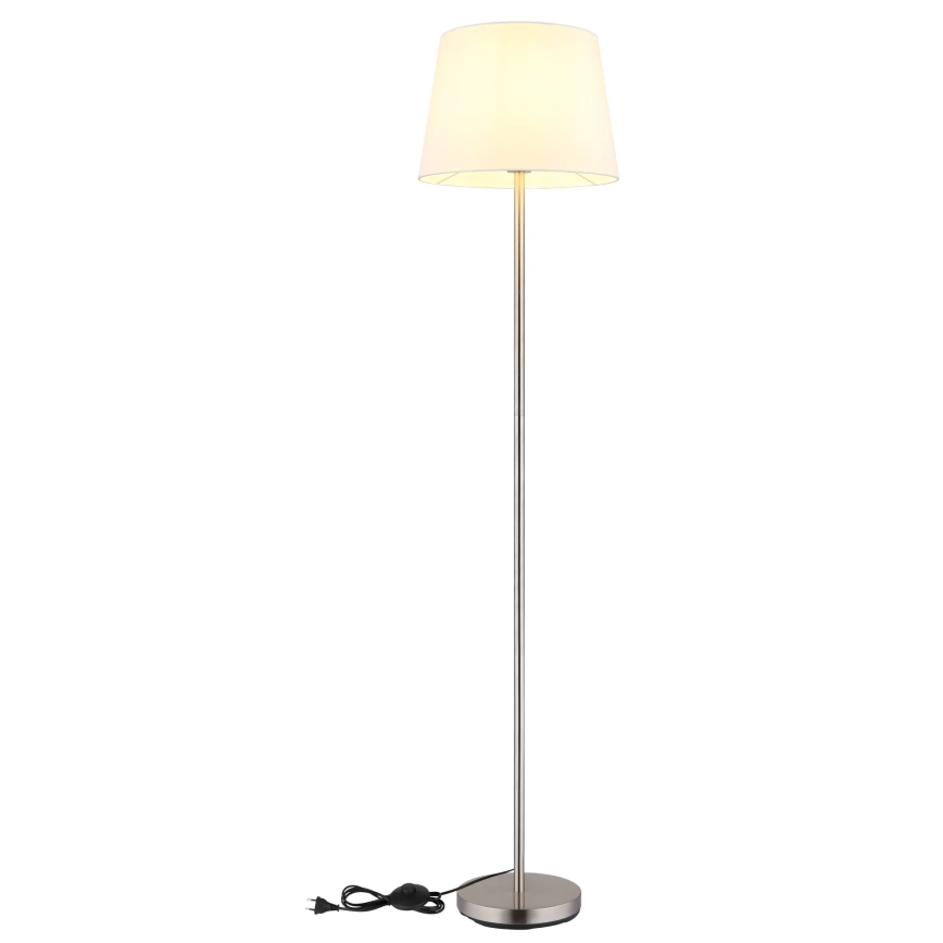 Globo - Grīdas lampa 1xE27/40W/230V balta/matēta hroma apdare