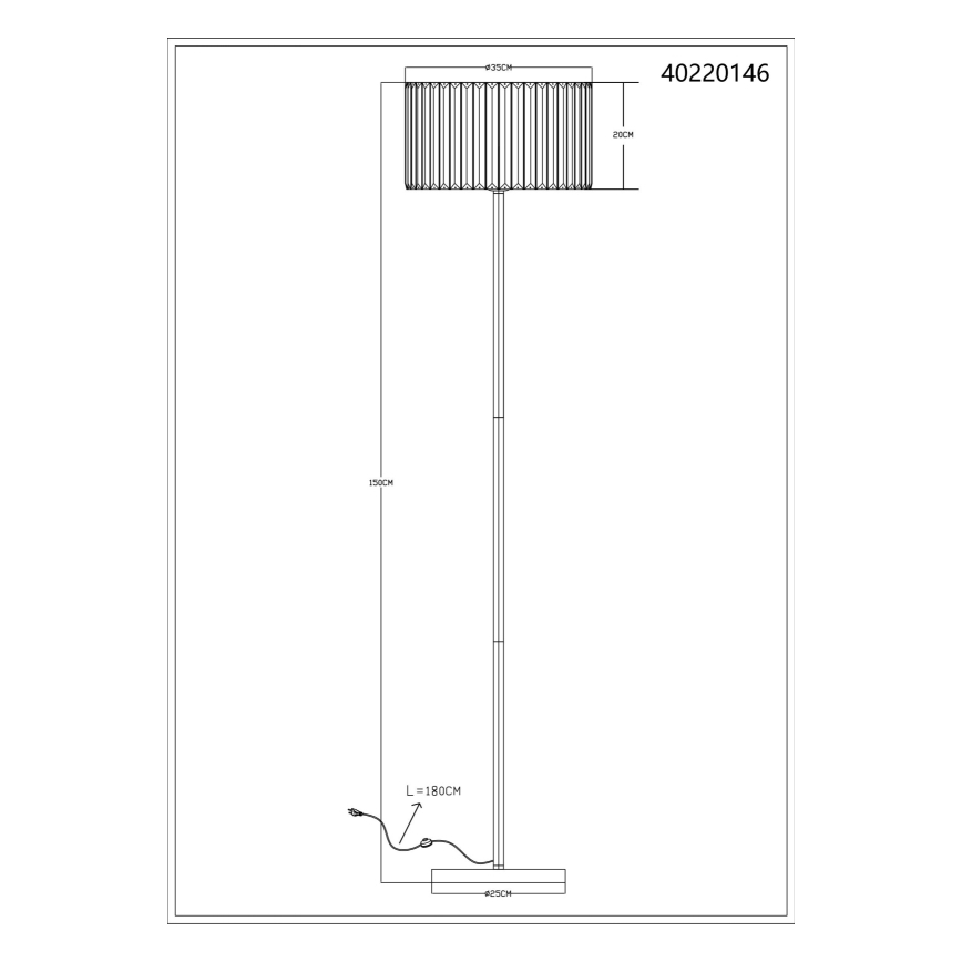 Globo - Grīdas stāvlampa 1xE27/60W/230V