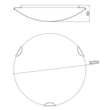 Globo - Griestu gaismeklis 1xE27/60W/230V