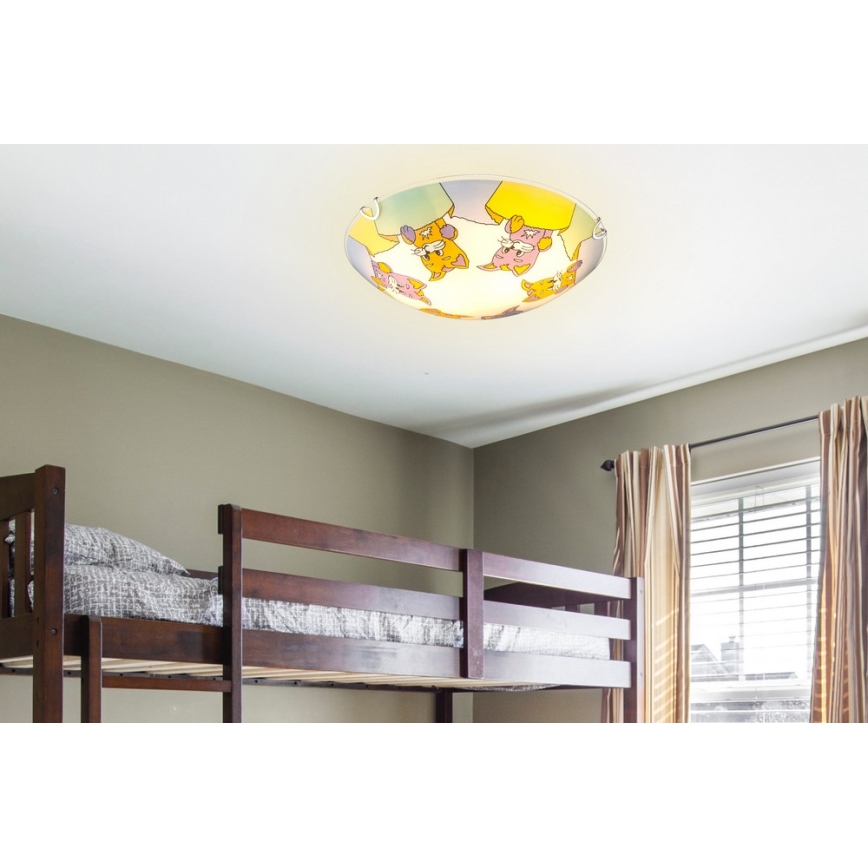 Globo - Bērnu griestu lampa 2xE27ILLU/60W/230V