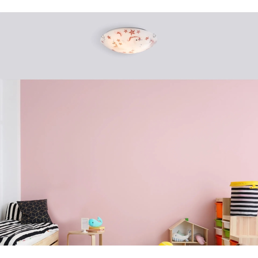 Globo - Bērnu griestu lampa 2xE27ILLU/60W/230V Ø 40 cm vienradzis