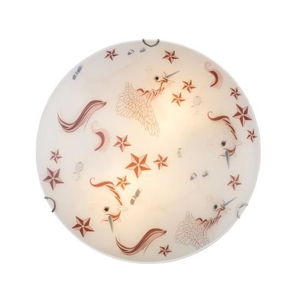 Globo - Bērnu griestu lampa 2xE27ILLU/60W/230V Ø 40 cm vienradzis