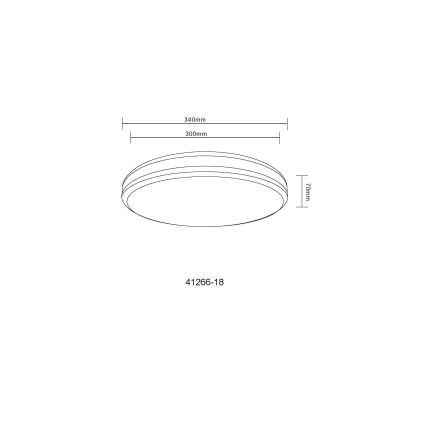 Globo - LED RGBW Aptumšojama griestu lampa LED/18W/230V 2700-6000K + tālvadības pults