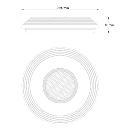 Globo - LED Aptumšojama griestu lampa LED/24W/230V 2700-6500K + tālvadības pults