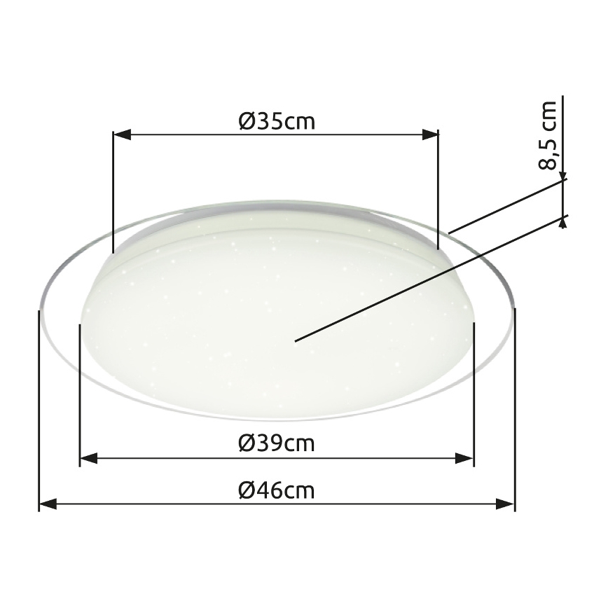 Globo - LED Aptumšojama griestu lampa LED/30W/230V 3000-6500K + tālvadības pults