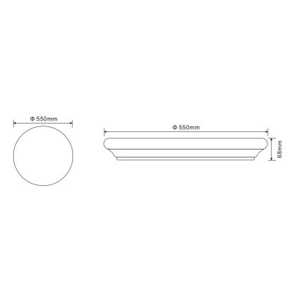 Globo - LED Griestu lampa ar tālvadības pulti LED/60W/230V
