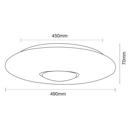 Globo - RGBW Aptumšojama griestu lampa LED/40W/230V 3000-6500K + tālvadības pults