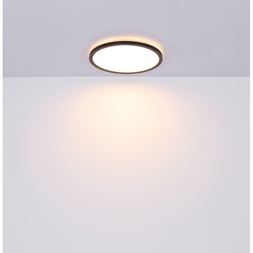 Globo - LED Aptumšojama vannas istabas griestu lampa LED/18W/230V d. 29,4 cm IP44 melna