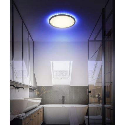 Globo - LED RGB Aptumšojama vannas istabas griestu lampa LED/18W/230V 3000-6000K + tālvadības pults IP44 melna