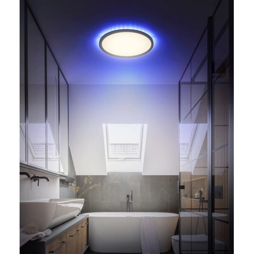 Globo - LED RGB Aptumšojama vannas istabas griestu lampa LED/18W/230V 3000-6000K + tālvadības pults IP44 melna