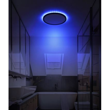 Globo - LED RGB Aptumšojama vannas istabas griestu lampa LED/18W/230V 3000-6000K + tālvadības pults IP44 melna