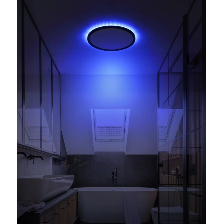 Globo - LED RGB Aptumšojama vannas istabas griestu lampa LED/18W/230V 3000-6000K + tālvadības pults IP44 melna