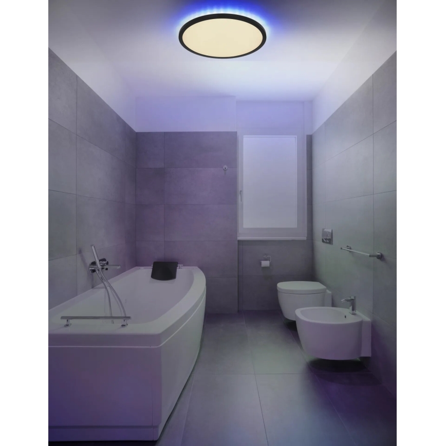 Globo - LED RGB Aptumšojama vannas istabas griestu lampa LED/21W/230V 3000-6000K + tālvadības pults IP44 melna