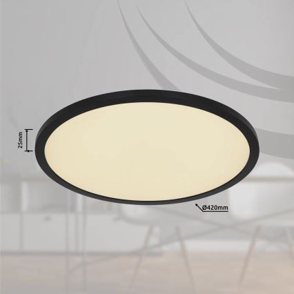 Globo - LED RGB Aptumšojama vannas istabas griestu lampa LED/21W/230V 3000-6000K + tālvadības pults IP44 melna