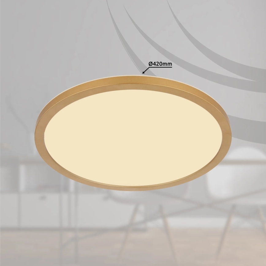 Globo - LED Aptumšojama vannas istabas griestu lampa LED/24W/230V 3000K IP44 d. 42 cm misiņš