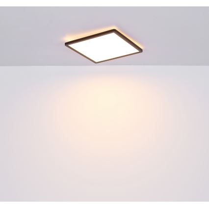 Globo - LED Aptumšojama vannas istabas griestu lampa LED/18W/230V 29,4x29,4 cm IP44 melna