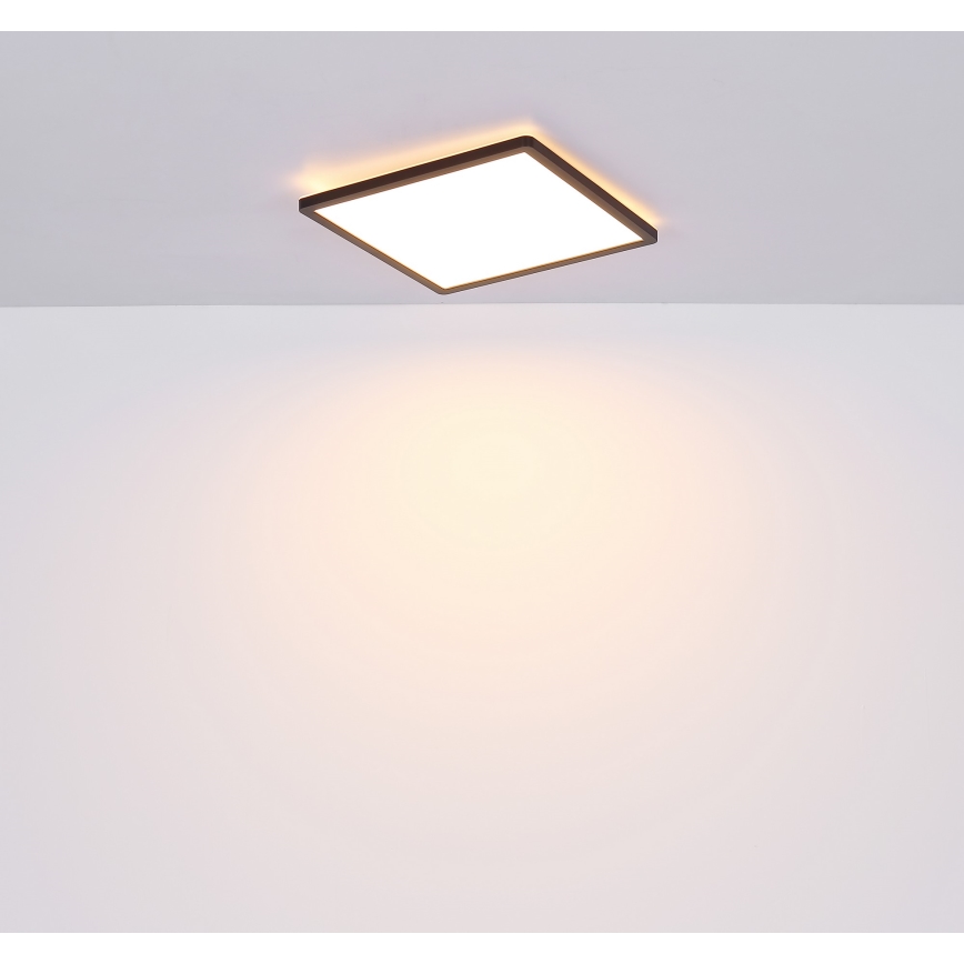Globo - LED Aptumšojama vannas istabas griestu lampa LED/18W/230V 29,4x29,4 cm IP44 melna