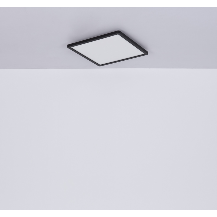 Globo - LED Aptumšojama vannas istabas griestu lampa LED/18W/230V 29,4x29,4 cm IP44 melna
