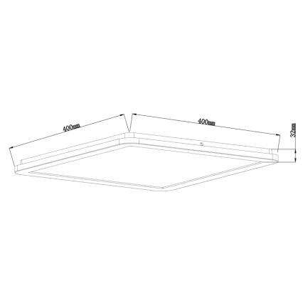 Globo - LED Aptumšojama vannas istabas griestu lampa LED/24W/230V 42x42 cm IP44 balta