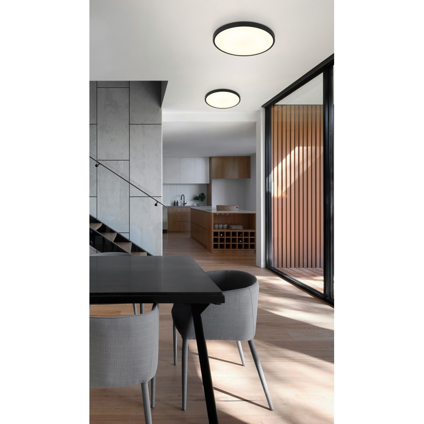 Globo - LED Griestu lampa LED/15W/230V 4000K d. 23 cm melna