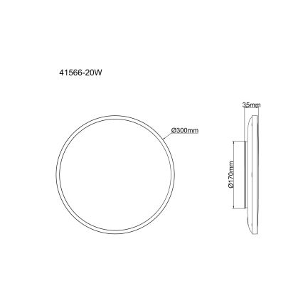 Globo - LED griestu gaismeklis LED/20W/230V 4000K Ø 30 cm balts