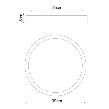 Globo - LED Aptumšojama griestu lampa LED/18W/230V + tālvadības pults