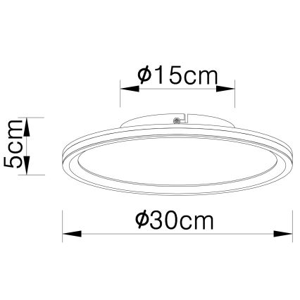 Globo - LED Griestu lampa LED/30W/230V d. 30 cm