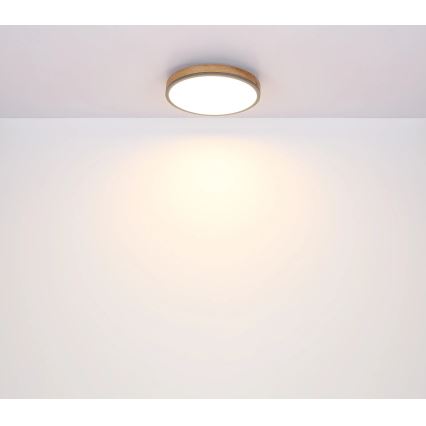 Globo - LED Aptumšojama griestu lampa LED/40W/230V 2700-6500K d. 60 cm + tālvadības pults brūna/pelēka