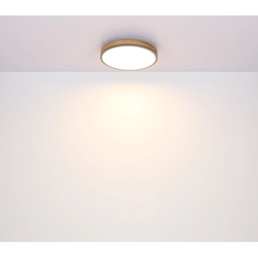 Globo - LED Aptumšojama griestu lampa LED/40W/230V 2700-6500K d. 60 cm + tālvadības pults brūna/pelēka