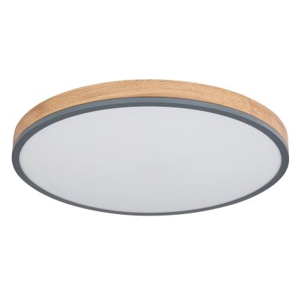 Globo - LED Aptumšojama griestu lampa LED/40W/230V 2700-6500K d. 60 cm + tālvadības pults brūna/pelēka