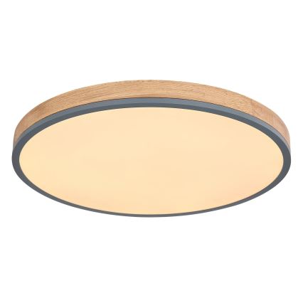 Globo - LED Aptumšojama griestu lampa LED/40W/230V 2700-6500K d. 60 cm + tālvadības pults brūna/pelēka