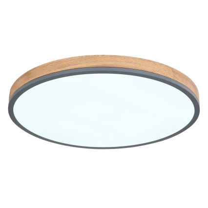 Globo - LED Aptumšojama griestu lampa LED/40W/230V 2700-6500K d. 60 cm + tālvadības pults brūna/pelēka