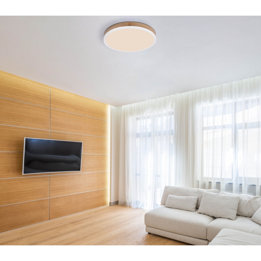 Globo - LED Griestu lampa LED/24W/230V d. 45 cm brūna