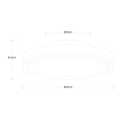 Globo - LED Griestu lampa LED/24W/230V d. 45 cm brūna