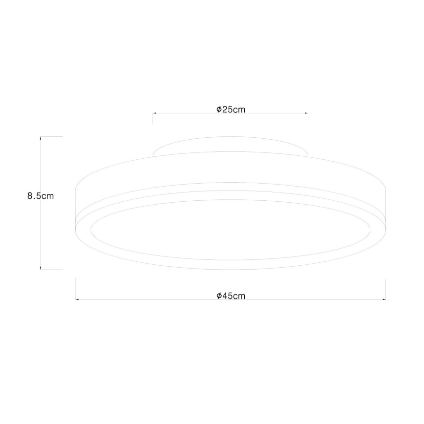 Globo - LED Griestu lampa LED/24W/230V d. 45 cm brūna