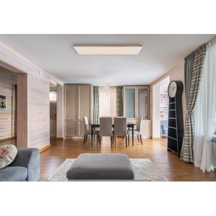 Globo - LED Aptumšojama griestu lampa LED/36W/230V 2700-6500K + tālvadības pults brūna/balta