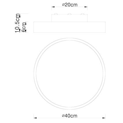 Globo - LED Aptumšojama griestu lampa LED/24W/230V 3000-6000K + tālvadības pults