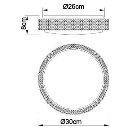 Globo - LED Griestu lampa LED/12W/230V 2700/4200/6500K d. 30 cm