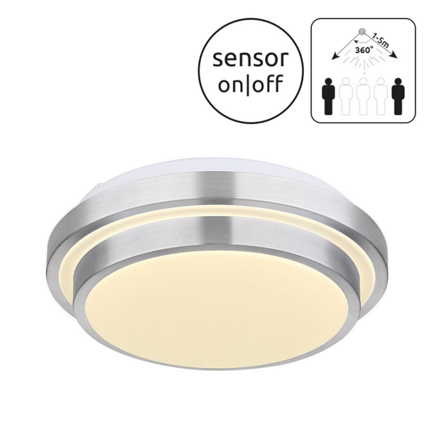 Globo - LED Vannas istabas griestu lampa ar sensoru LED/18W/230V IP44
