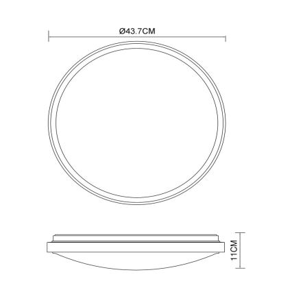 Globo - LED Griestu lampa LED/24W/230V 437mm 3000/4500/6000K