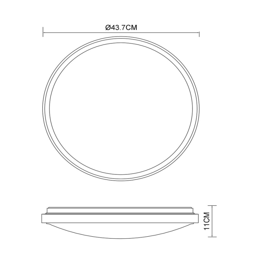 Globo - LED Griestu lampa LED/24W/230V 3000/4500/6000K d. 43,7 cm