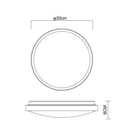 Globo - LED Griestu lampa LED/12W/230V 3000/4500/6000K d. 30 cm