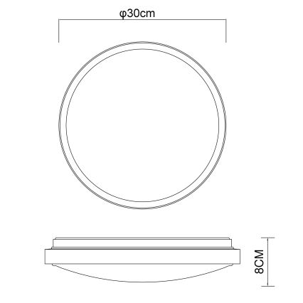 Globo - LED Griestu lampa LED/12W/230V 3000/4500/6000K d. 30 cm