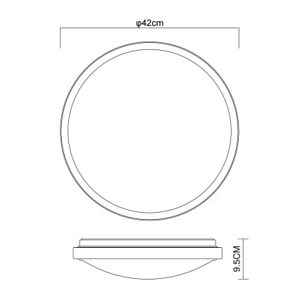 Globo - LED Griestu lampa LED/24W/230V 3000/4500/6000K d. 42 cm