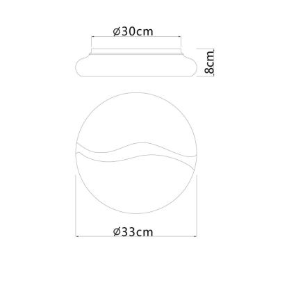 Globo - LED Griestu lampa LED/24W/230V 3000/4200/6000K d. 33 cm