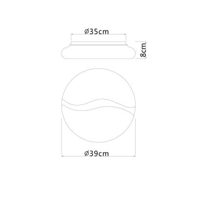 Globo - LED Griestu lampa LED/24W/230V 3000/4200/6000K d. 39 cm
