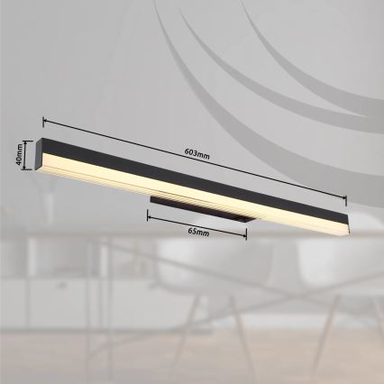 Globo - LED Sienas lampa LED/12W/230V 3000/6000K 60 cm melna